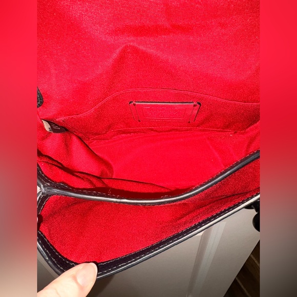 Coach Horse and Carriage Saddle Bag Black Pebbled Leather C4058 - Picture 13 of 16